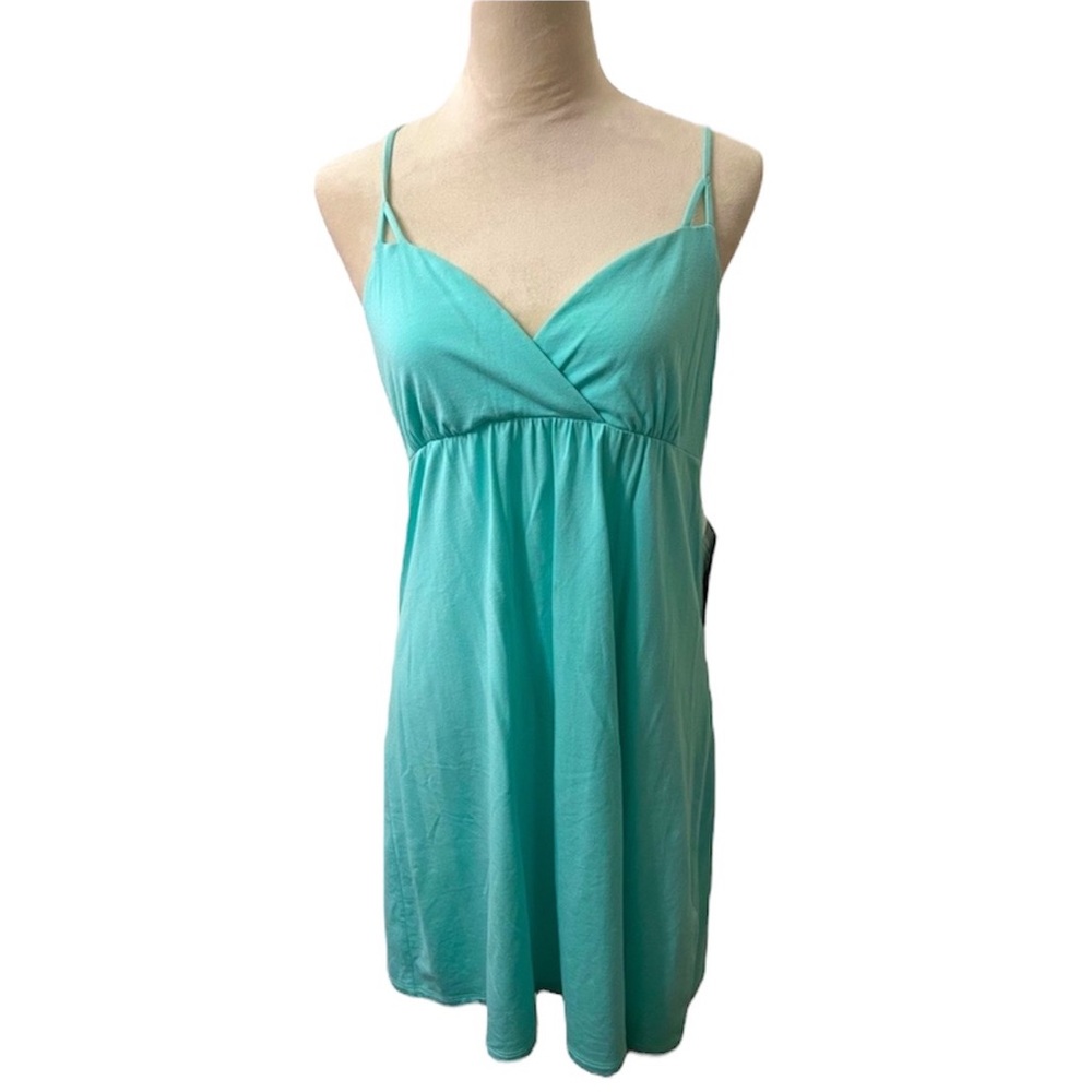 Express 👗 Strappy back Teal Cotton blend dress